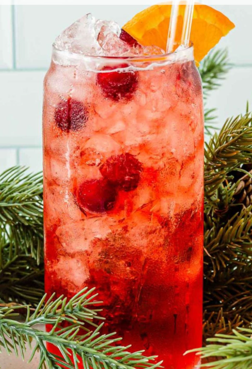 infused cranberry mocktail