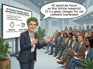 GrammaWeed speaks to an audience