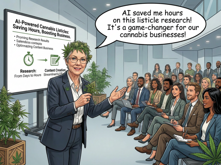 GrammaWeed speaks to an audience
