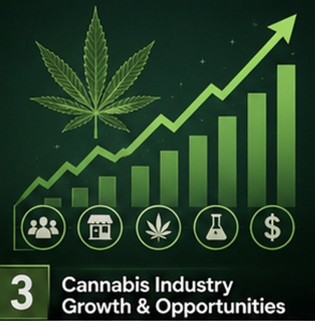 a rising graph for cannabis industry opportunities