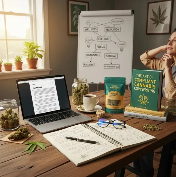 list of cannabis careers on a whiteboard