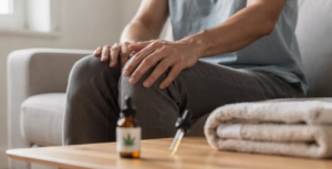 man experiencing knee pain