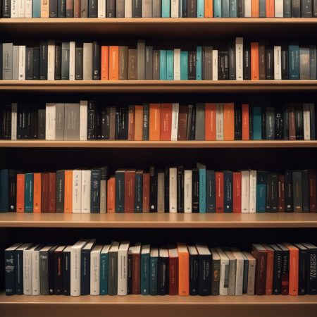 books on a bookshelf
